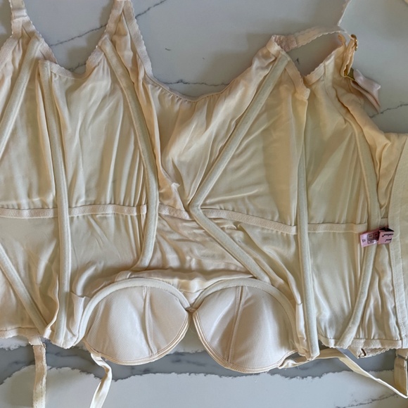 Agent Provocateur satin lace corset and panties - Picture 2 of 8